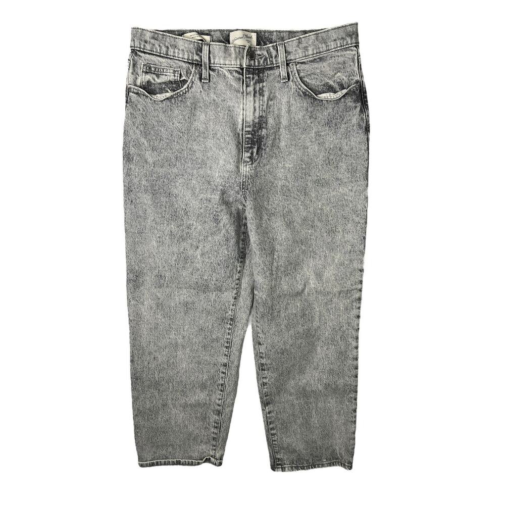 Universal Thread Vintage Straight Jeans Ankle High Rise Gray Stonewash 14/32R
